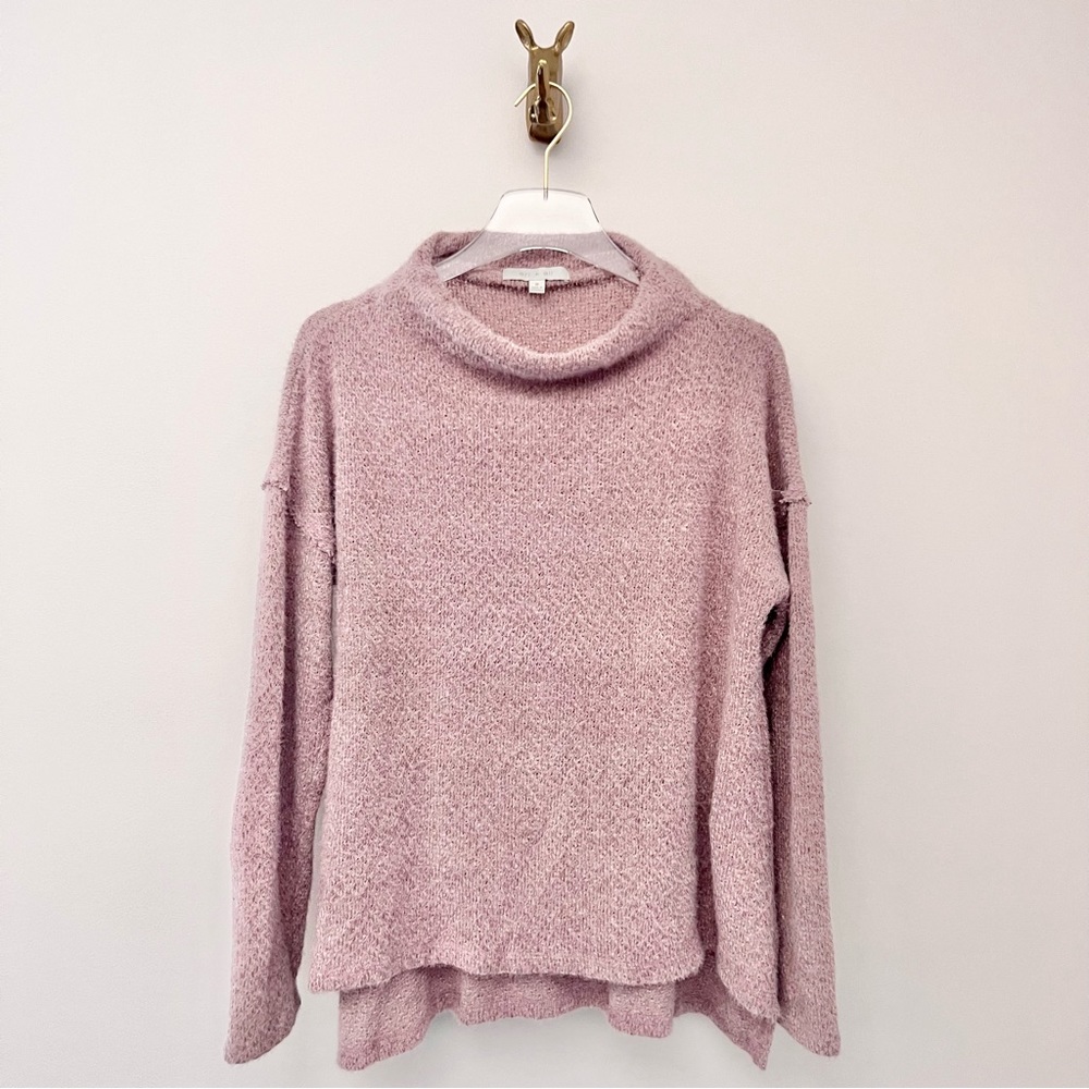 Anthropologie Lavender Soft Mock Neck Sweater - Picture 4 of 11